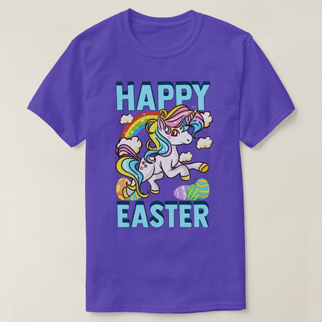 Happy Oaster Unicorn Egg Hunt T-Shirt (Design vorne)