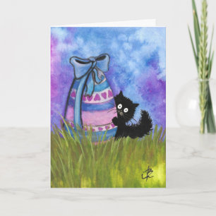 Happy Oaster von BiHrLe Black Cat Card Feiertagskarte