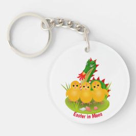 Happy Oaster von drei Küken und Dragon von Mons Schlüsselanhänger