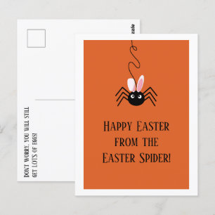 Happy Oaster von Osterspinne lustige Eier Postkarte