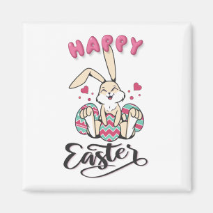 Happy Oaster von schönem Osterhase Magnet