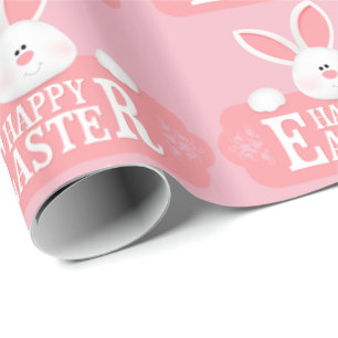 Happy Oaster White Bunny Geschenkpapier