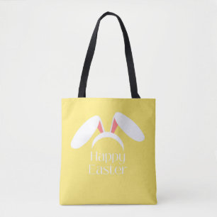 Happy Oaster white bunny Ohren gelb