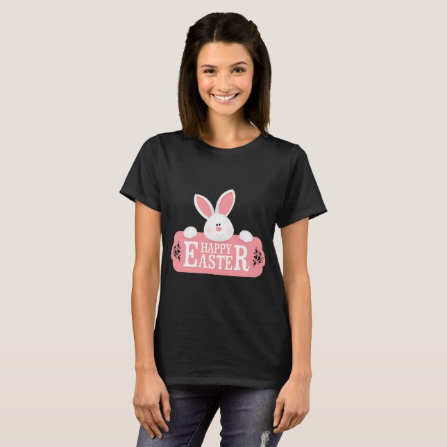 Happy Oaster White Bunny T-Shirt (Vorne ganz)