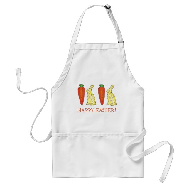 Happy Oaster White Chocolate Bunny Rabbit Carrot Schürze (Vorne)