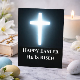 Happy Oaster White Cross Kirche Sonntag Service Feiertagspostkarte
