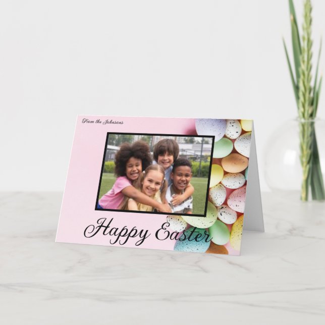 Happy Oaster Wishings Card Dankeskarte (Vorderseite)