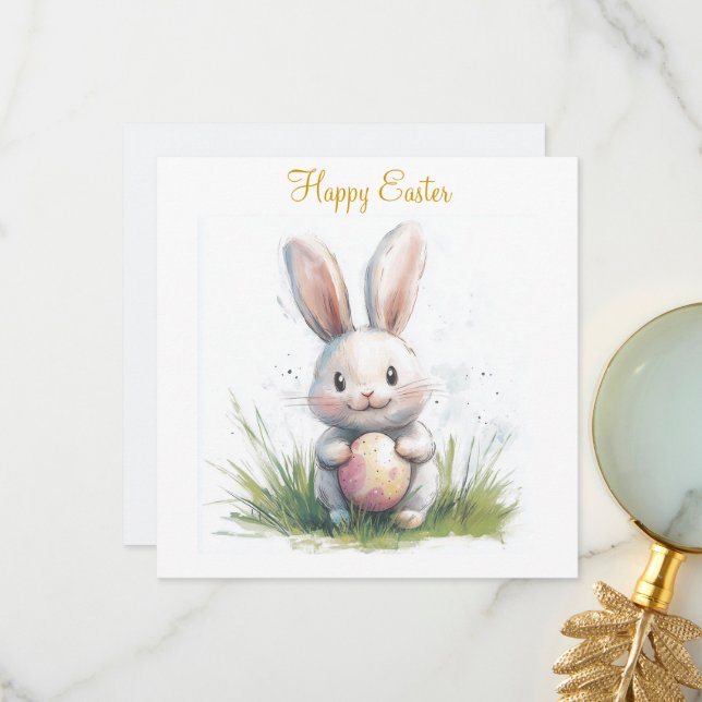 Happy Oaster Wohnung Dankeschön Karte (Vorderseite/Rückseite Beispiel)