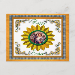 Happy Oaster Wood Frame Feiertagspostkarte