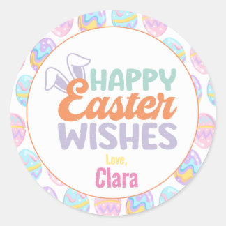 Happy Oaster wünscht Pastel Classic Round Sticker