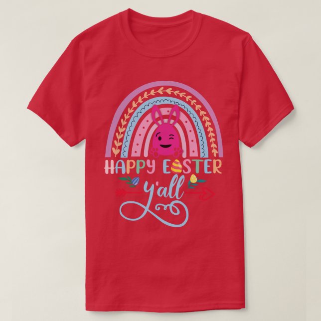 Happy Oaster Yall Niedlich Happy Oaster Rainbow T-Shirt (Design vorne)