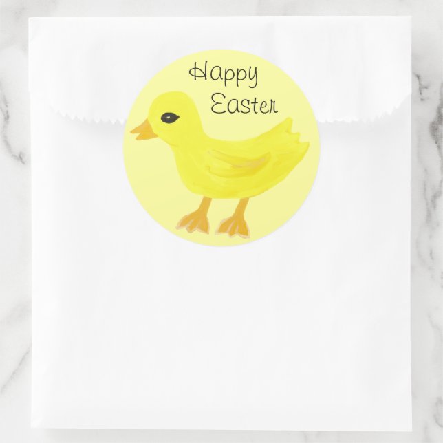 Happy Oaster Yellow Baby Dick Runder Aufkleber (Tasche)