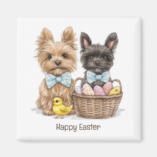 Happy Oaster Yorkshire Terrier Dogs Magnet