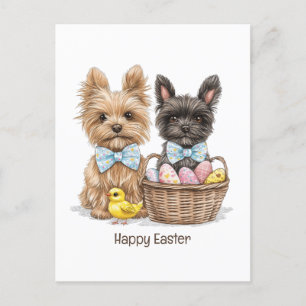 Happy Oaster Yorkshire Terrier Dogs Postkarte