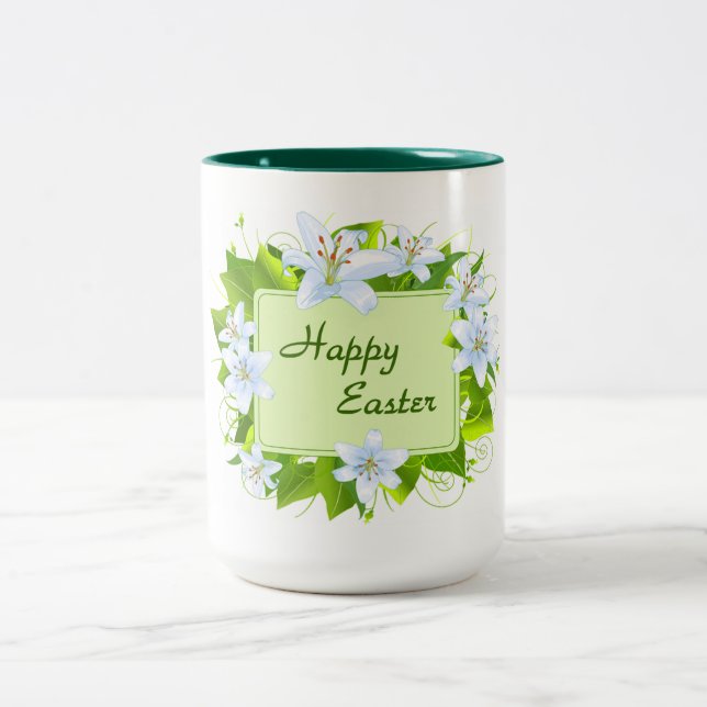 Happy Oaster Zweifarbige Tasse (Mittel)