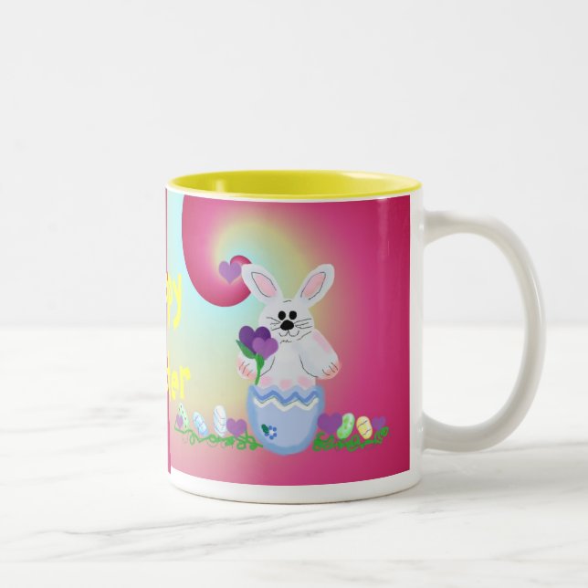 Happy Oaster Zweifarbige Tasse (Rechts)