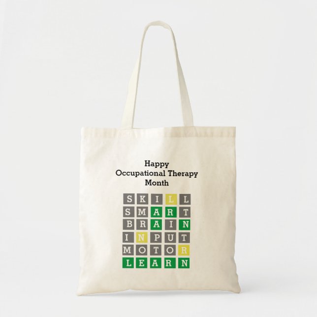Happy Occupational Therapy Monat Custom Wordle Tragetasche (Vorne)