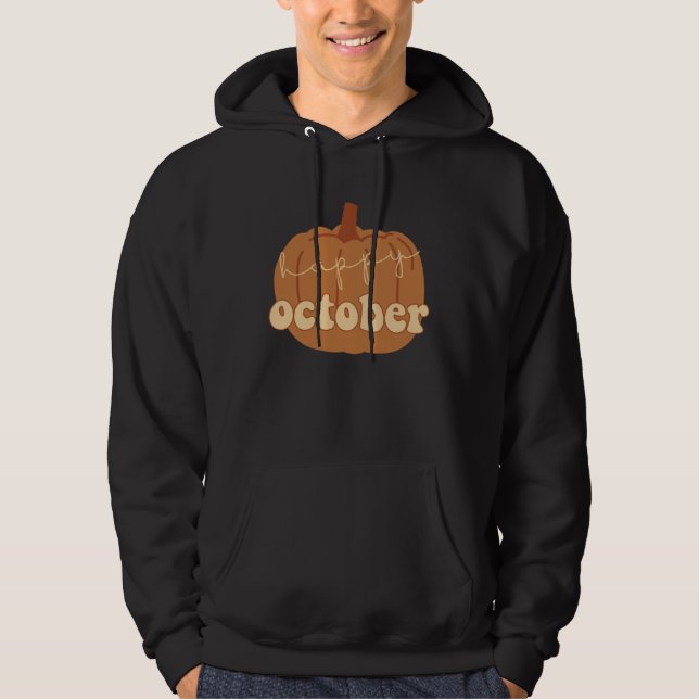 Happy October Fall Pumpkin Hoodie (Vorderseite)