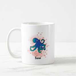 Happy Octopus Aquarell Kaffeetasse
