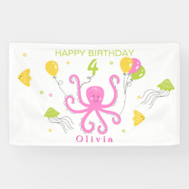 Happy Octopus Geburtstag Banner