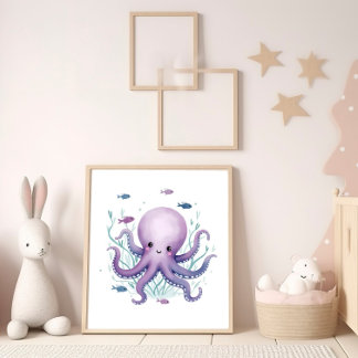 Happy Octopus Poster