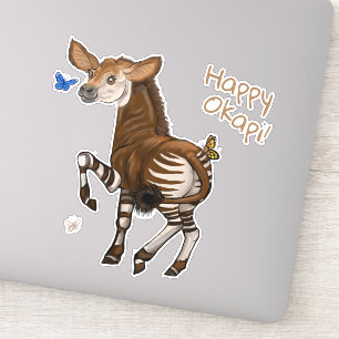 Happy Okapi! Aufkleber