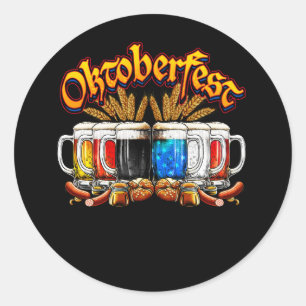 Happy Oktoberfest 2023 American German Ber Glass Runder Aufkleber