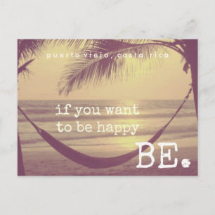 Happy on the Beach Costa Rica Postcard Postkarte