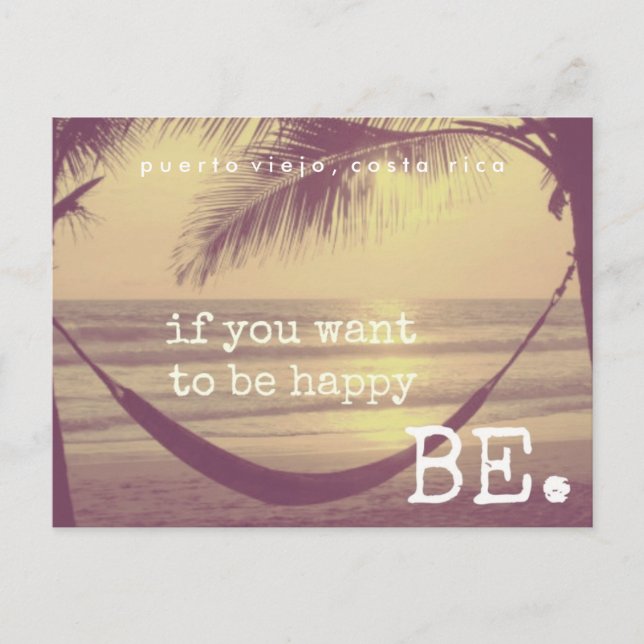 Happy on the Beach Costa Rica Postcard Postkarte (Vorderseite)