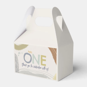 Happy One First Birthday Junge Gefälligkeitsboxen Geschenkschachtel