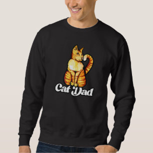 Happy Orange Tabby Cat Vater Sweatshirt