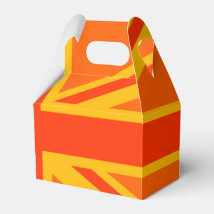Happy Orange Union Jack British Flag Swag Geschenkschachtel