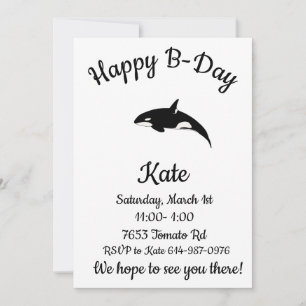 Happy Orca Whale Einladung
