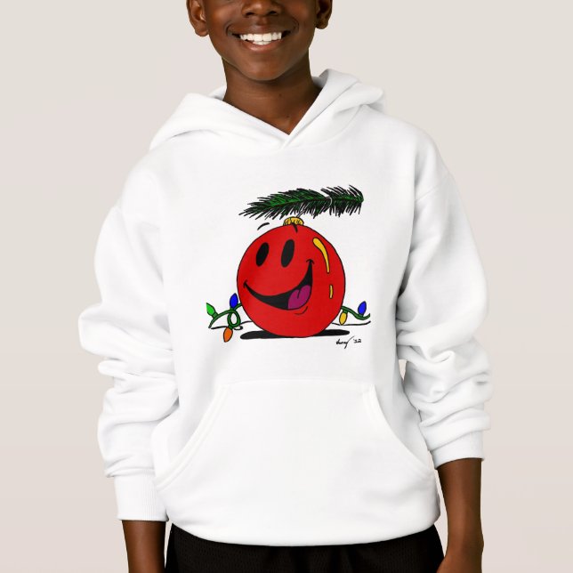 Happy Ornament Kids Hooded Sweatshirt (Vorderseite)
