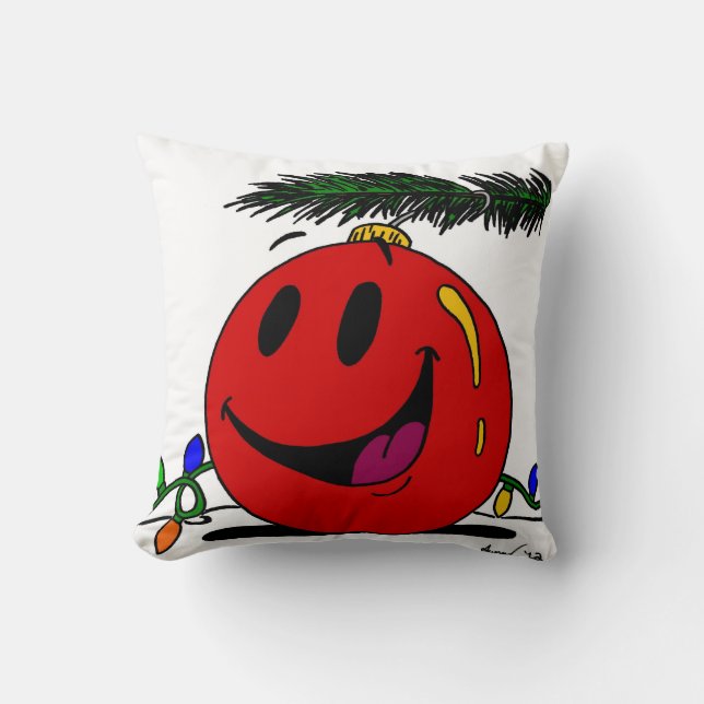 Happy Ornament Pillow - Red Kissen (Vorderseite)
