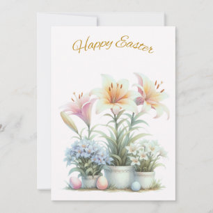 Happy Oster Blume Osterkarte Feiertagskarte