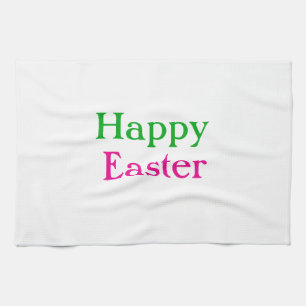 Happy Oster boho grün rosa Kinder geben Namen Geschirrtuch