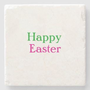 Happy Oster boho grün rosa Kinder geben Namen Steinuntersetzer
