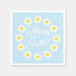 Happy Osterblue Drehbuch niedlich zaghaft Spaß Serviette