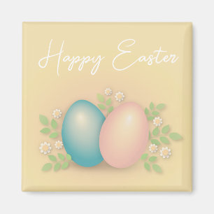 Happy Osterblütenpastellfarben Ei Magnet