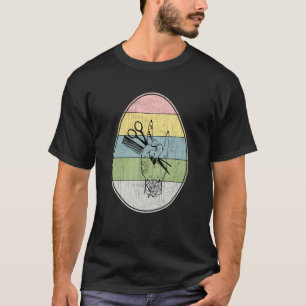 Happy Ostereier Hair Stylist Grafischer Ostertag T-Shirt