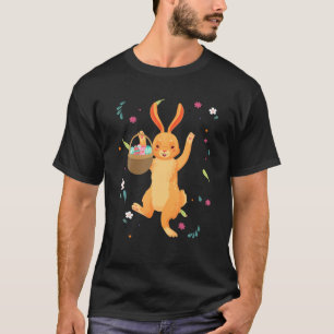 Happy Ostereier und Basket Kaninchen Bunny T-Shirt