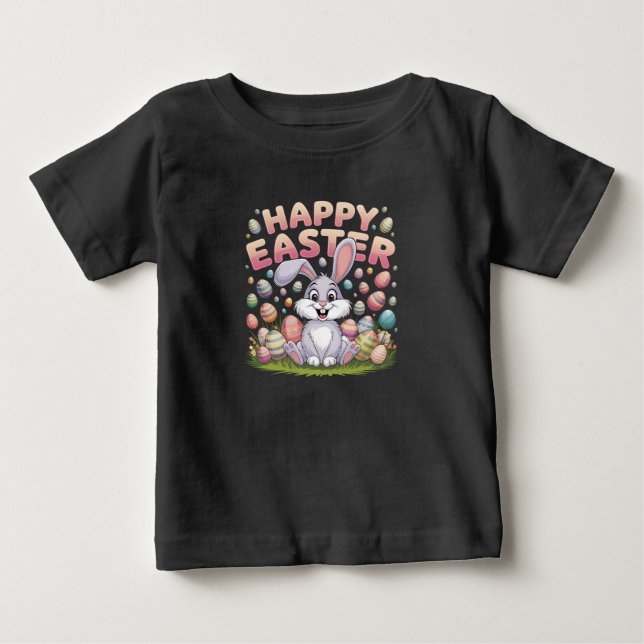Happy Osterfest 2025 Eier Bunny Niedlich Rabbit Baby T-shirt (Vorderseite)