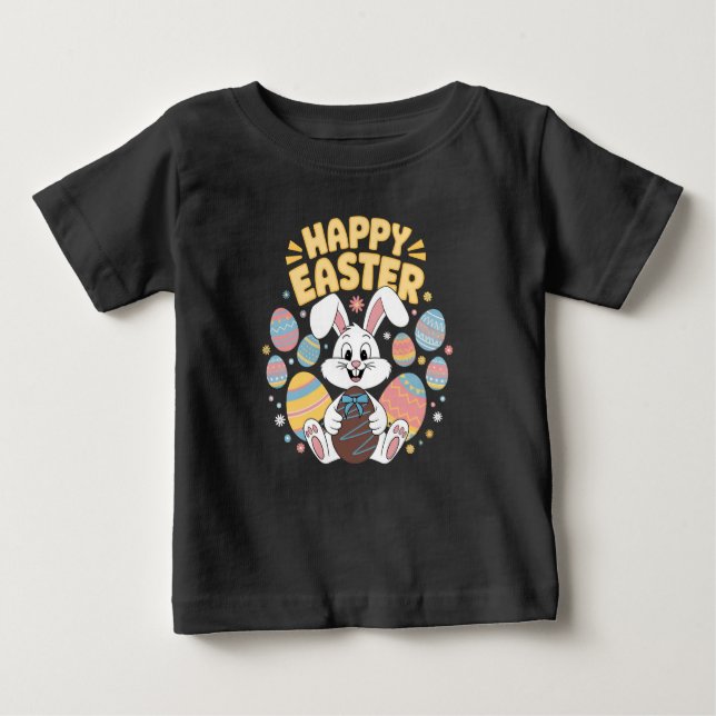 Happy Osterfest 2025 Eier Bunny Niedlich Rabbit Baby T-shirt (Vorderseite)