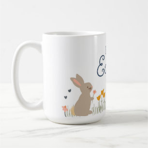Happy Osterfest Sonnige Wildblumen Niedlich Urlaub Kaffeetasse