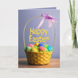 Happy Osterkörbe gefüllt mit Eiern Feiertagskarte