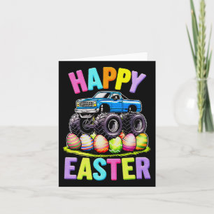 Happy Ostermonster Truck farbenfrohe Eierjagd Karte
