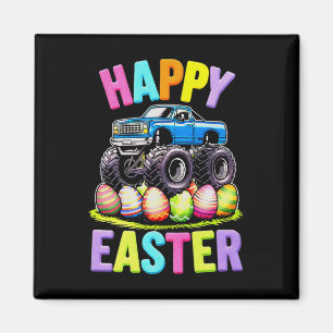 Happy Ostermonster Truck farbenfrohe Eierjagd Magnet