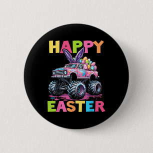 Happy Ostermonster Truck Ostereier Kleinkind Kind Button
