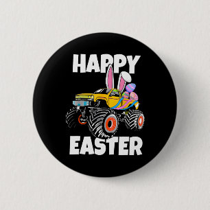 Happy Ostermonster Truck Ostereier Kleinkind Kind Button